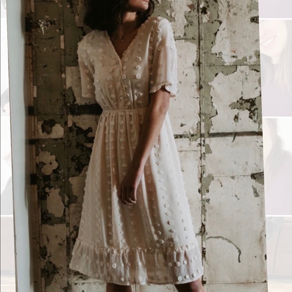 Textured Ivory Dress